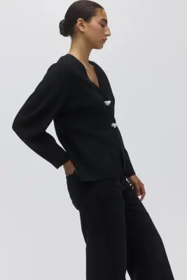 Gilet en maille - Noir — photo 2