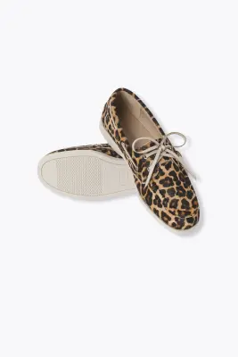 Chaussures bateau léopard cuir — photo 3