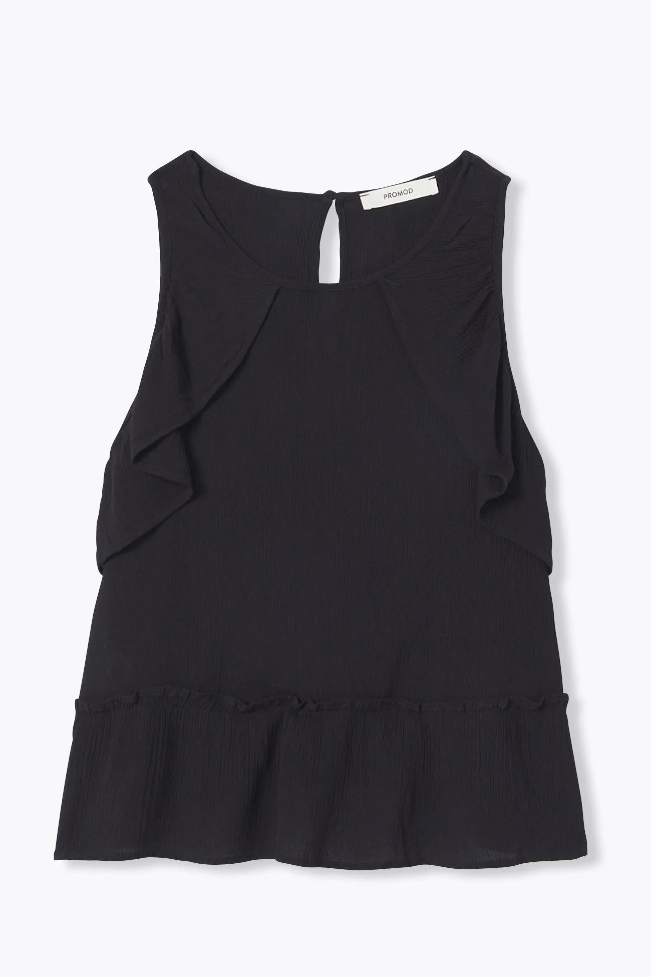 Top volanté uni Femme
