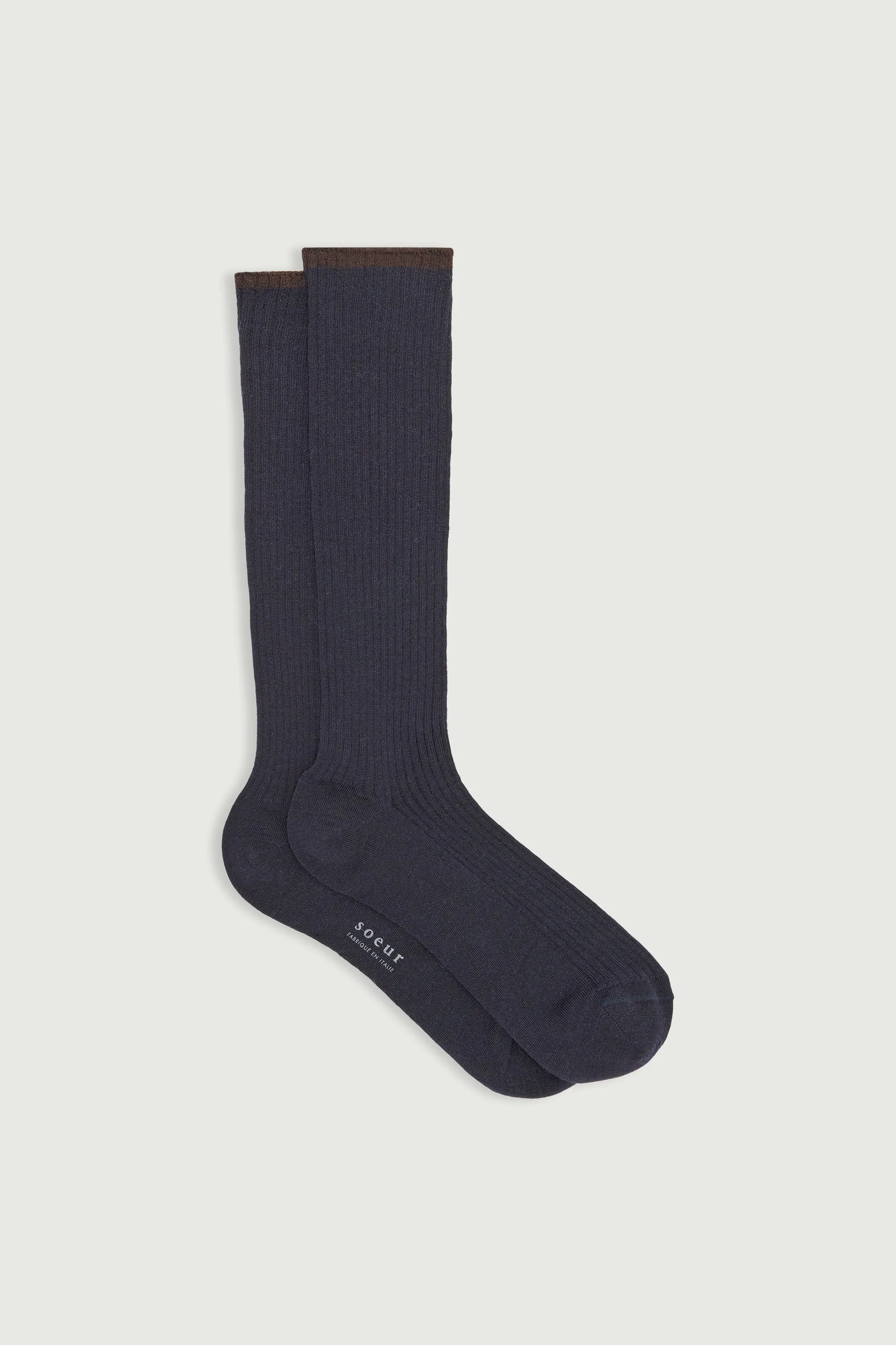 CHAUSSETTES KAMI NAVY/MARRON