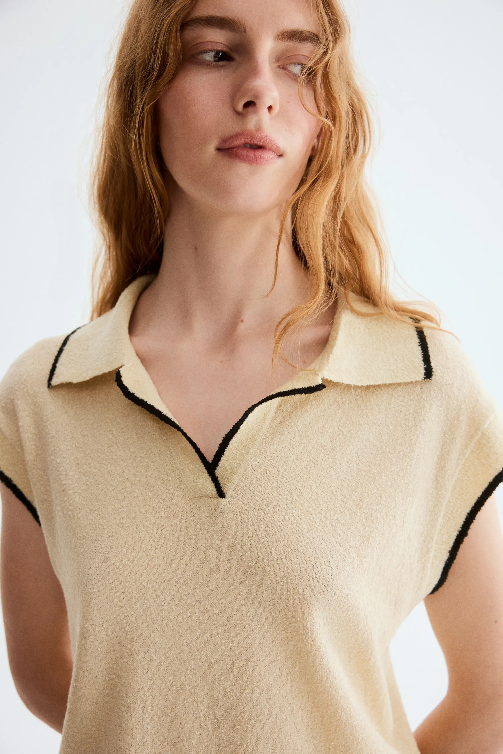Polo en maille - Beige clair