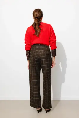 BILLY pantalon large carreaux — photo 4