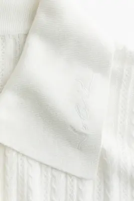 Polo en maille pointelle - Blanc — photo 4