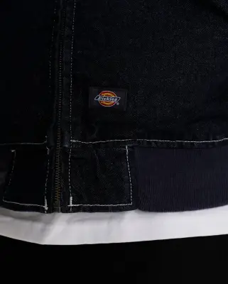 Hooded Denim Jacket Rinsed Navy — photo 4