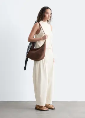 Pantalon court barrel - Écru — photo 4