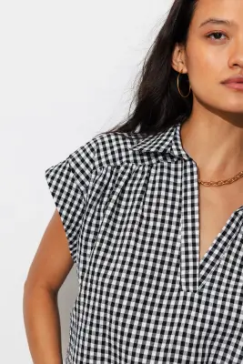 Robe courte à carreaux vichy — photo 5