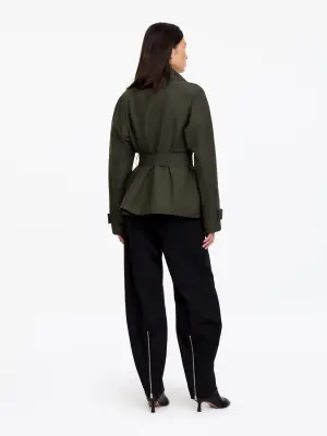 Veste à col châle - Vert kaki — photo 2