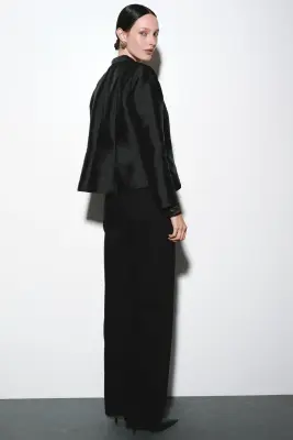 Veste avec boutons noués - Noir — photo 3