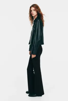Pantalon évasé - Noir — photo 2