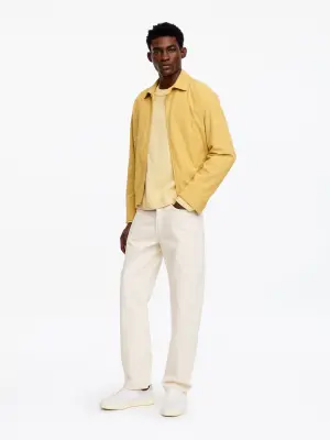 Pull en maille de laine épaisse - Jaune clair — photo 1