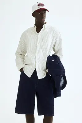 Chemise Oxford Regular Fit - Blanc/rayé — photo 1