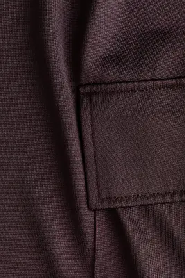 Pantalon volanté à jambes ballon - Marron foncé — photo 2