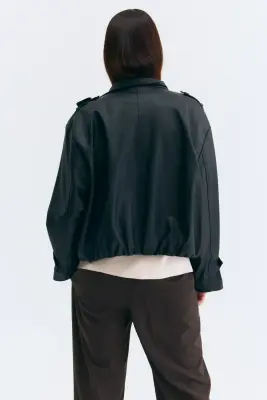 MAMA Pantalon large avec plis Before & After - Marron foncé — photo 2