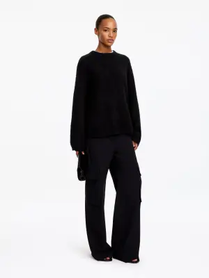 Pull en mélange de laine et d'alpaga - Noir — photo 2