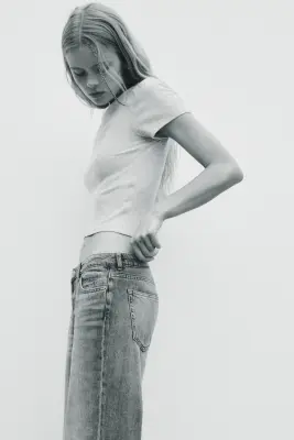 Wide Regular Waist Jeans - Bleu denim — photo 2