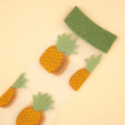 Chaussettes transparentes Ananas Coucou Suzette — photo 2