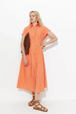 Robe-chemise midi — photo 3