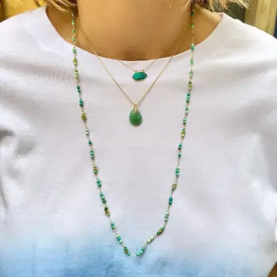 Collier Hexa Turquoise - Hanka In — photo 2