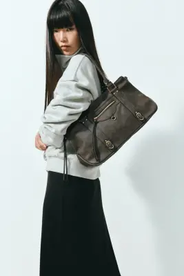 Sac porté épaule - Gris foncé — photo 1