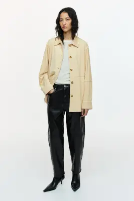 Chemise loose - Beige — photo 2