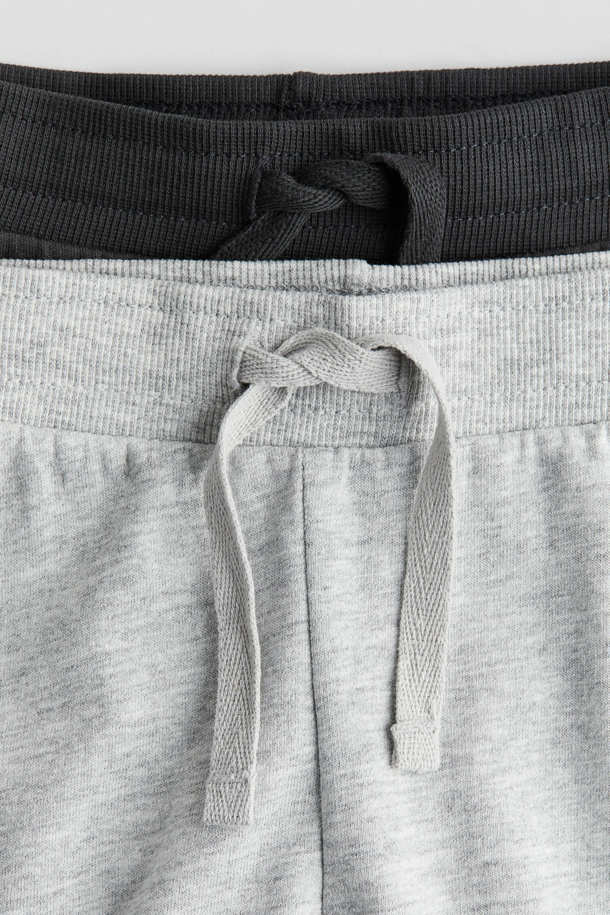 Lot de 2 pantalons jogger - Noir/gris clair chiné