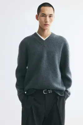 Pull Relaxed Fit - Bleu ancien foncé — photo 1