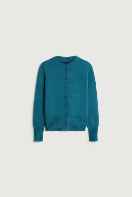 CARDIGAN FUGU BLEU PERSAN — photo 5