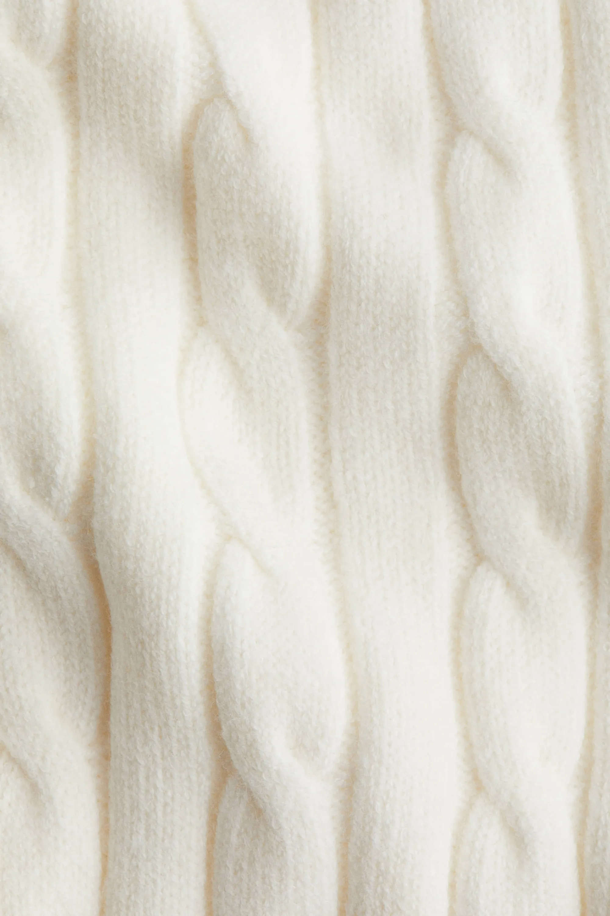 Pantalon en maille torsadée - Crème