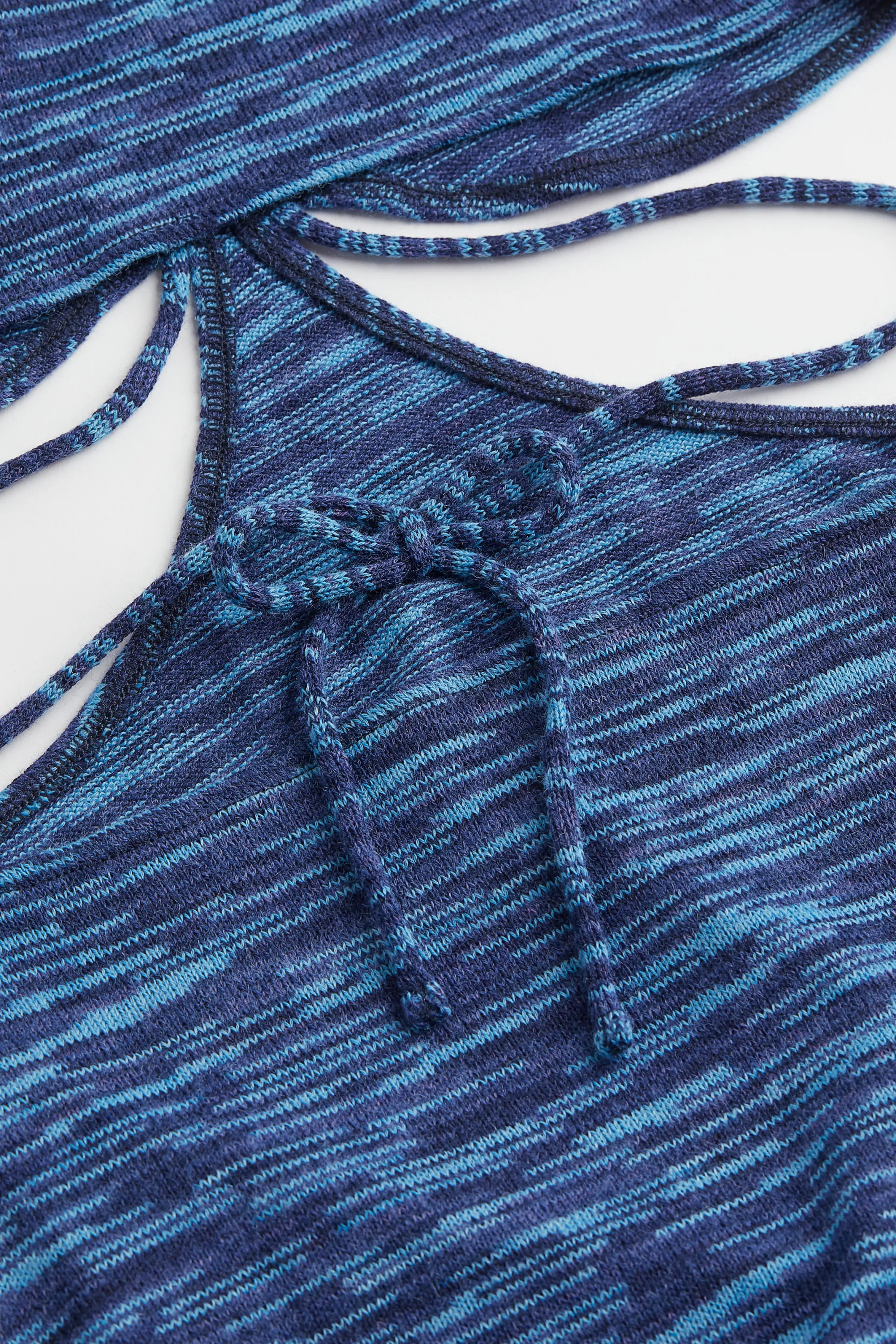 Robe en maille fine - Bleu foncé/motif