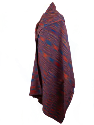Cape tricotée multicolore en laine — photo 2