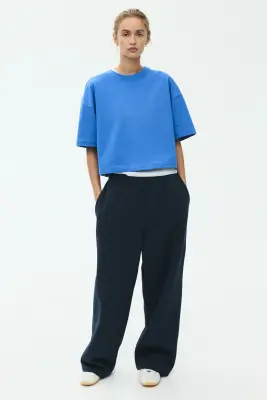 T-shirt boxy - Bleu vif — photo 2