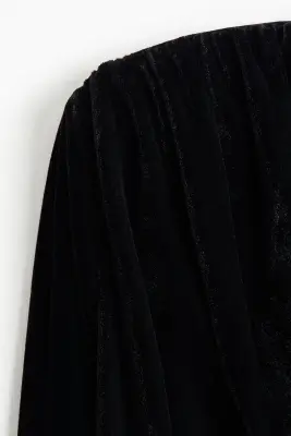 Minirobe en velours à effet drapé - Noir — photo 5