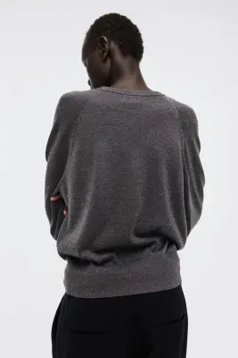 Top scintillant en maille fine - Gris foncé — photo 4