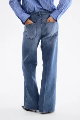Jean avec plis - Bleu denim — photo 4