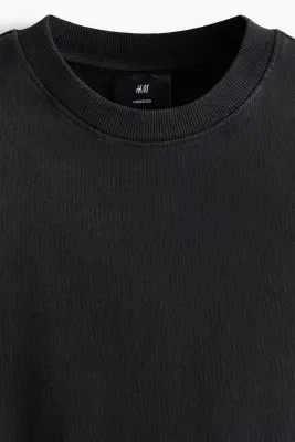 T-shirt imprimé Oversized Fit - Noir — photo 5