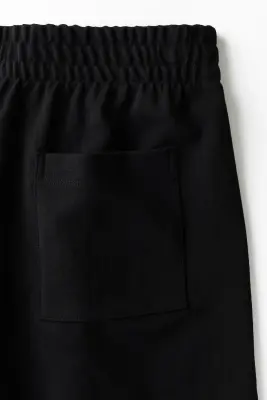 Short Relaxed Fit en interlock - Noir — photo 5