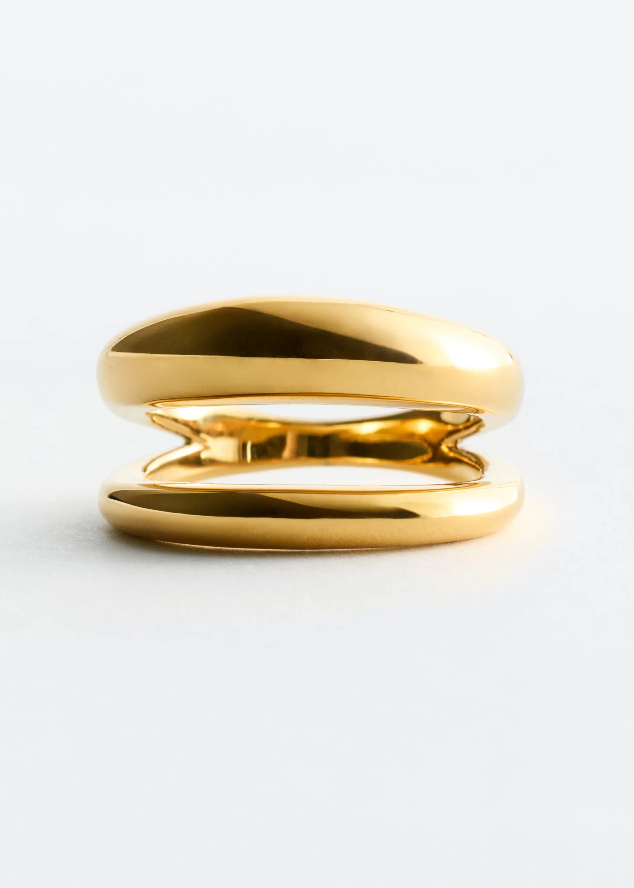 Bague à deux anneaux - Doré