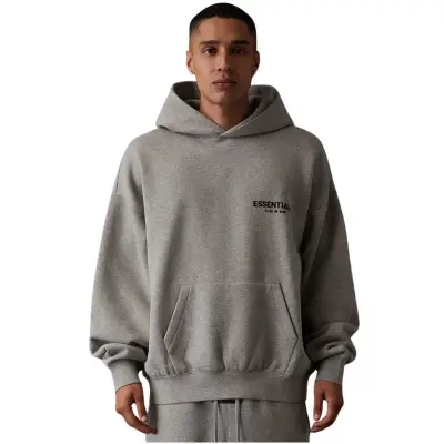 Fear Of God Essentials Hoodie Dark Oatmeal — photo 3
