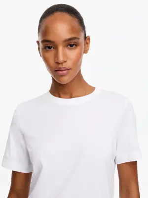 T-shirt signature à manches courtes - Blanc — photo 4