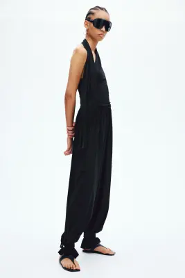 Pantalon cargo avec jambes ballon - Noir — photo 2