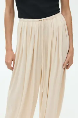 Pantalon à cordon avec jambes ballon - Beige clair — photo 4
