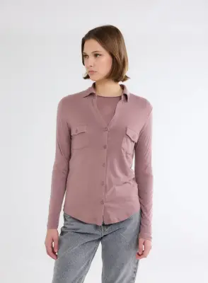 Chemise en coton et cachemire
