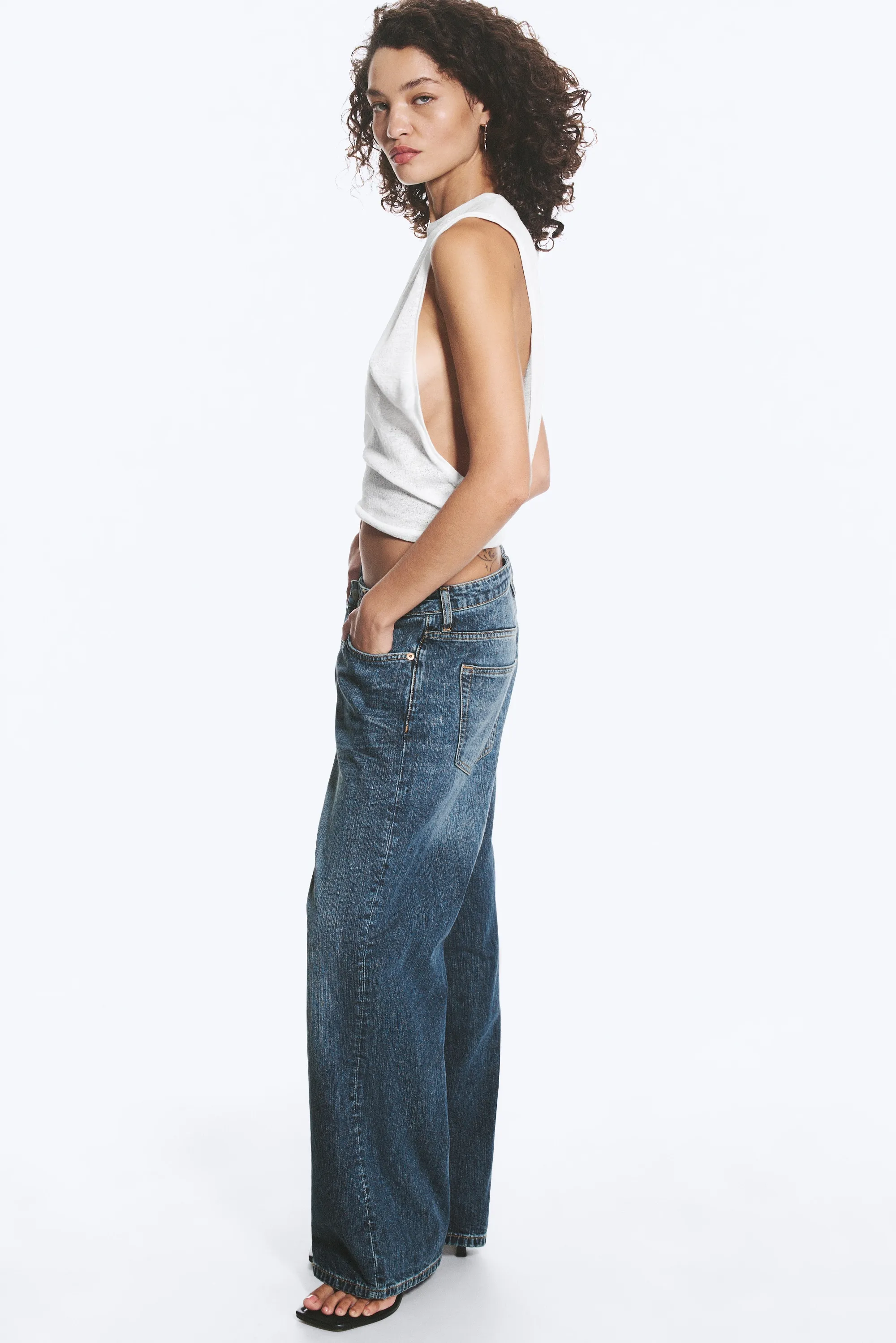 Jean droit ample taille basse Missy - Blue Hymn - Bleu moyen