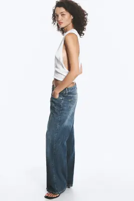 Jean droit ample taille basse Missy - Blue Hymn - Bleu moyen — photo 1