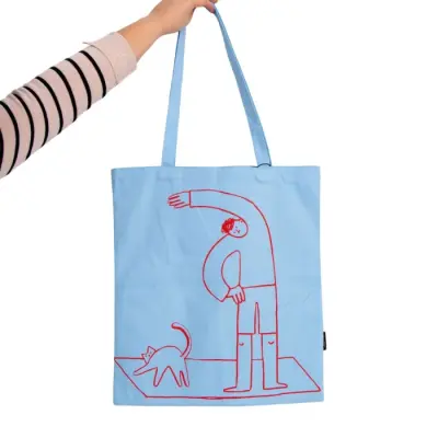 Tote Bag Life is Simple Bleu — photo 2