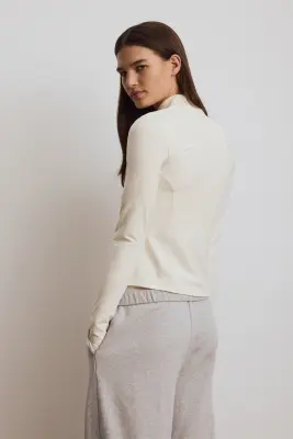 Veste de sport en polaire SoftMove™ - Ivoire — photo 3