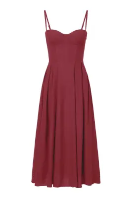 Isla Corset Dress - Dusty red — photo 4