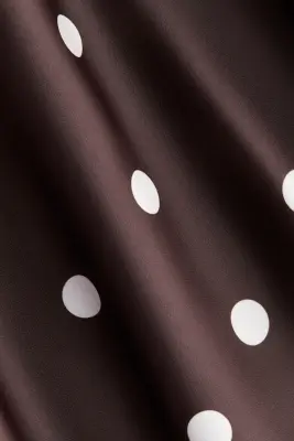 Robe dos nu à effet drapé - Marron foncé/pois — photo 5