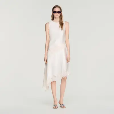 Robe asymétrique satinée