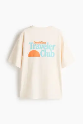 T-shirt oversize imprimé - Crème/Condé Nast Traveller — photo 3